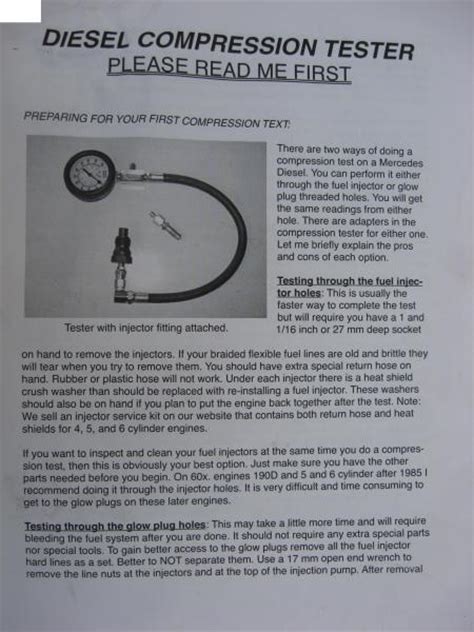 compression testing 1982 mercedes 300d|300D Compression & Leakdown Tests .